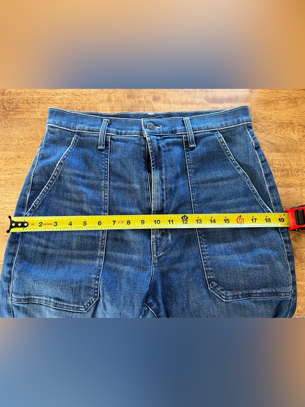 MOTHER Blue Denim High-Rise Jeans - Picture 8 of 9